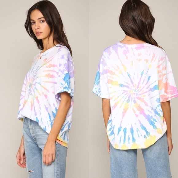 Swirls of Beauty3 Tie Dye Butter Soft Tee - Picture 2 of 13